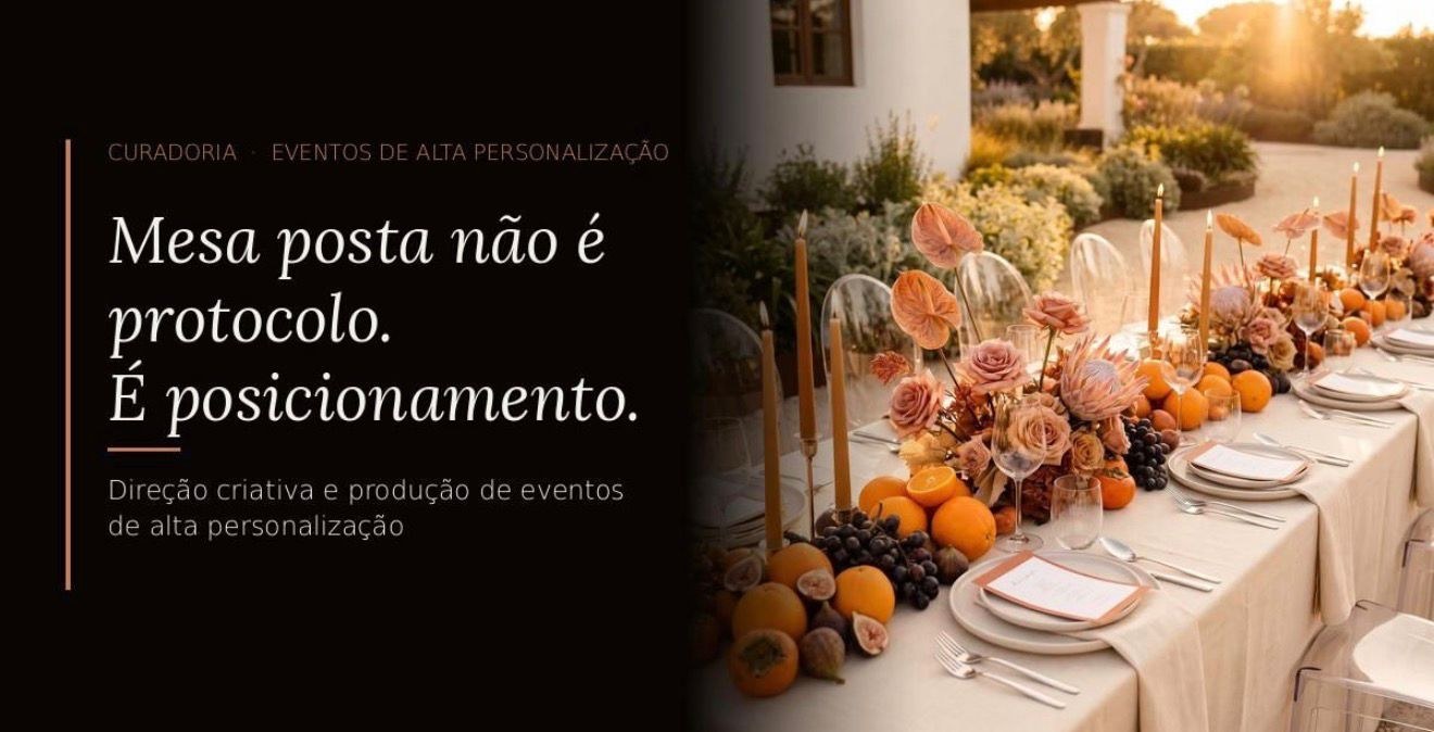 Mesa posta editorial — direção criativa para celebração de cinquenta anos